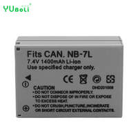 Batterie de remplacement Li-ion NB-7L 7.4V 1400mAh pour appareil photo numérique Canon PowerShot G10 G11 G12 SX30 IS