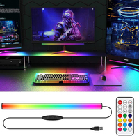 Clavier de rétroéclairage LED coloré RVB alimenté par USB Dispositif de maison intelligente Réagissant au son Nuit ambiante pour la décoration de chambre moderne DIY