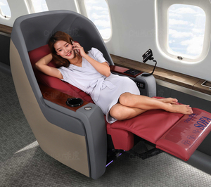 Canapé de <span class=keywords><strong>première</strong></span> classe pour avion, fonctionnel, entièrement en cuir véritable, inclinable électriquement, mobilier de cinéma haut de gamme, fauteuil inclinable de cinéma - Product Image 1