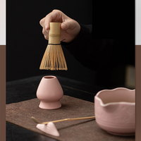 Logo personnalisé Ensemble de Matcha japonais au design moderne en céramique avec fouet en bambou et bol Chawan Outils à Matcha