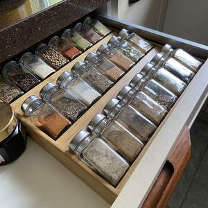 Combohome Ruota <span class=keywords><strong>di</strong></span> <span class=keywords><strong>Legno</strong></span> <span class=keywords><strong>di</strong></span> Bambù Spice Rack Organizzatore Trasporto Libero Mensola Titolare In Piedi - Product Image 4