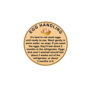 Fresh Eggs Farmer's Market Egg Handling Care Instructions Accessories Stickers Farm Fresh Produce Farm Fresh Egg Carton Stickers