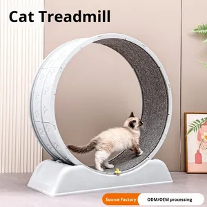Treadmill Kucing Sport Mewah dengan Roda Lari Senyap, Rangka Panjat & Papan Garukan - Mainan Hewan Peliharaan Ukuran Besar - Product Image 5