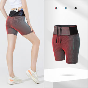 شورت ضيق للنساء 2 في 1 للجري مع جيب خصر للنساء شورت مضغوط بشعار مخصص شورت بوليستر سريع الجفاف للصالة الرياضية - Product Image 2