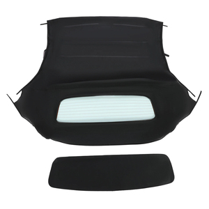 Pour <span class=keywords><strong>Audi</strong></span> <span class=keywords><strong>TT</strong></span> Cabriolet 2000 2001 2002-2006 Capote souple avec vitre chauffante noire - Product Image 2