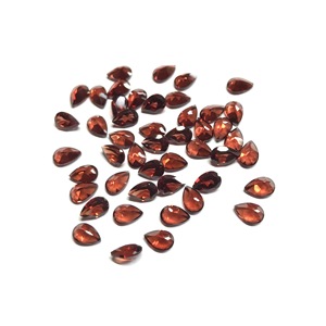 Vivaaz GEMS AAA เกรด6x8mm พลอยโกเมนสีแดงธรรมชาติได้รับการรับรอง IGI อัญมณีหลวมรูปลูกแพร์เจียระไนสีแดงกึ่งมีค่า - Product Image 1