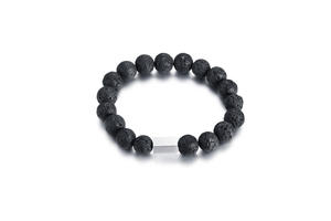 Hot New Gold Plated Natural Stone <span class=keywords><strong>Rock</strong></span> Difusor de aceite esencial Healing Stretch <span class=keywords><strong>Lava</strong></span> <span class=keywords><strong>Rock</strong></span> Bracelet Custom Ajustable Beaded Charm - Product Image 6