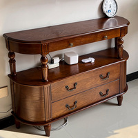 Console américaine, semi-circulaire, table console européenne de luxe simple et légère, buffet décoratif de couloir, salon