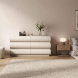 โต๊ะเครื่องแป้งไม้จริง<span class=keywords><strong>เคลือบ</strong></span>เงา สไตล์วาบิซาบิ โมเดิร์น พร้อมตู้เก็บของ ลิ้นชั<span class=keywords><strong>ก</strong></span>แบบขยายได้ สำหรับห้องนอน เรียบง่าย ใช้สำหรับแต่งหน้า - Product Image 1