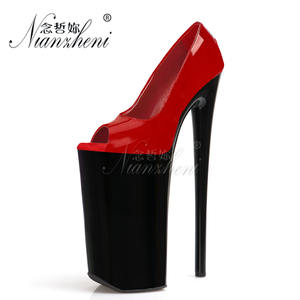 Zapatos de Tacón Alto con Plataforma y Punta Abierta de 26 cm para Club Nocturno, Estilo <span class=keywords><strong>Reina</strong></span>, Tacones Finos, Moda Sexy, Fetiche, Combinan con Todo, Bailarina Exótica, Gótico, Vestido Completo - Product Image 1