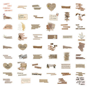 50 Uds. Hojas de pegatinas en inglés inspiradoras Retro vinilo promocional personalizado Waterpoof Laptop teléfono Nostalgia pegatinas motivacionales - Product Image 2