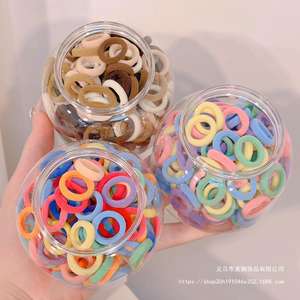 ยางรัดผมเด็กยืดหยุ่นสูง บรรจุ 100 ชิ้นในกระปุก ปลอดภัยสำหรับเส้นผม เหมาะสำหรับรัดนิ้วโป้งเด็กเล็ก-qiyu - Product Image 5