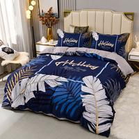 Parure de lit en coton 100% fabriquée en Chine, comprenant drap, housse de couette et taies d'oreiller, impression 3D