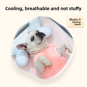 Kühlmatte für Haustiere mit Knochenkissen, atmungsaktive Sommer-Schlafmatte für Hunde und Katzen, Kühlmatte für Hunde - Product Image 3