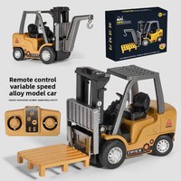 Mini-grue chariot élévateur télécommandée en métal 1:64, jouet véhicule d'ingénierie, chariot élévateur relevable AI
