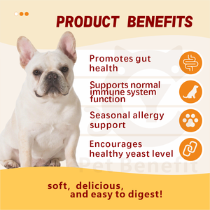 Suplementos Probióticos Masticables para Perros OEM/ODM 3 en 1 para la Salud Digestiva, Absorción Rápida, Sin Granos, para el Estreñimiento y el Mal Aliento, con Bacillus - Product Image 3