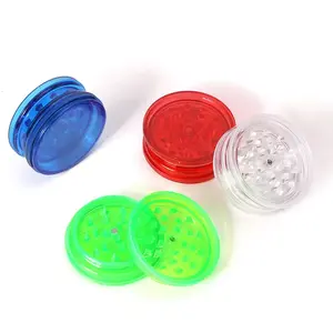 Erliao 3 strati acrilico erba smerigliatrice 60mm tipo libero forma per il fumo di tabacco e spezie colore casuale mano Muller di plastica