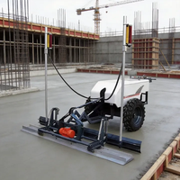 Machine de nivellement laser pour béton compacte à 2 roues avec récepteur laser numérique, règle vibrante pour béton pour la rénovation de sous-sols