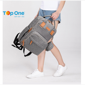 Top One nouveau tissu imperméable personnalisé Usb humide multifonction femmes maternité maman Nappy bébé soins sacs sac à dos sac à couches - Product Image 2