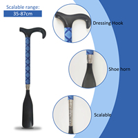 Gaixie Telescopic Shorehorn, sans pliage, en plastique, longueur réglable, écologique, portable, léger, pour hommes (noir)