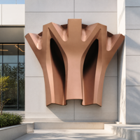 Revêtement en aluminium double courbé sur mesure |   Revêtement en poudre |   Façade paramétrique à écran anti-pluie |   Murs-rideaux métalliques courbés de précision CNC