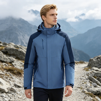 Veste d'extérieur unisexe personnalisée imperméable avec doublure polaire amovible 3-en-1, fermeture éclair thermosoudée, hydrofuge et chaude pour l'hiver