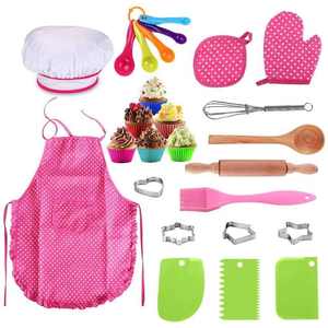 Juego de Chef para niños, cocina para cocinar, juguetes para niñas, juego de rol, accesorios de cocina, sombrero y delantal - Product Image 2