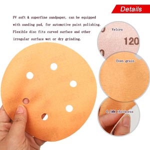 <span class=keywords><strong>Disque</strong></span> de ponçage super fin à 6 trous de 6 pouces, papier abrasif doux pour ponçage humide/sec, pour la finition et le polissage de la peinture automobile - Product Image 2