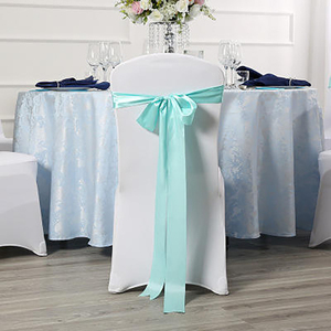 Fajas de silla de satén desechables elegantes con color personalizado y tamaño de 13x35cm para bodas y banquetes caseros - Product Image 4