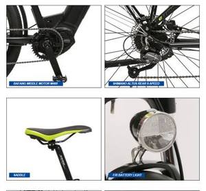 Vélo de montagne électrique sportif TXED 27,5 pouces 9 vitesses 36V 250W avec moteur central, cadre en alliage, frein à disque hydraulique, E-Bike - Product Image 3