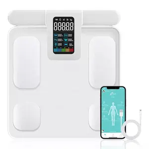 8 Electrodes Smart Body Fat Scale Foot To Hand Measurement Fat APP Analyzer Weight Scale Smart 8 Sensors