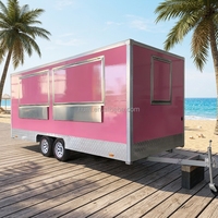 Remorque alimentaire de qualité commerciale avec cuisine entièrement équipée pour les vendeurs de nourriture de rue, construction en panneaux composites