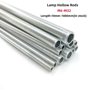 Tuyau de lampe en fer zingué en gros, tube d'éclairage, <span class=keywords><strong>tige</strong></span> <span class=keywords><strong>creuse</strong></span> entièrement <span class=keywords><strong>filetée</strong></span> M6 M8 M10 M12 M14 M16 M18 M20 métrique - Product Image 2