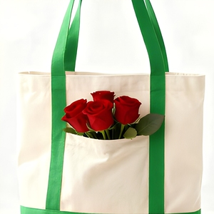 Sac fourre-tout en toile de coton Aiyi robuste et extra large à motif de dessin animé, avec fermeture éclair et poignée longue, personnalisable, vente en gros - Product Image 5