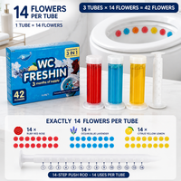 Gel Pembersih Toilet 42 Bunga 3 in 1 Paket Hemat Pembersih Kloset Gel Tahan Lama Pengharum Segar