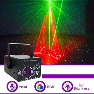 Proiettore laser 3d cubo laser illuminazione natalizia illuminazione animazione animale lampada per Halloween Club disco dj light music dmx light
