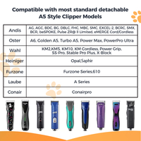 Professioneller Tierpflegebedarf: Keramik-Hundeschermesser für A5-Schermaschinen – Breite Modelle 30W, 10FW, 7FW, 5FW, 4FW, 3FW