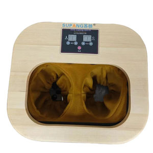 Baignoire de soin des pieds en bois massif à infrarouge lointain électrique portable avec panneau de commande informatisé et garantie d'un an - Product Image 1