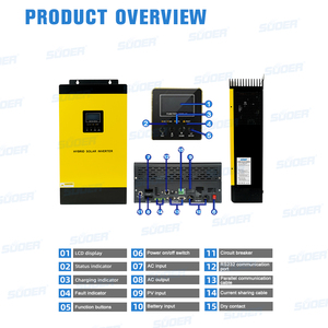 Bộ Điều Khiển Năng Lượng Mặt Trời Suoer 48V 230V 5KVA <span class=keywords><strong>5000VA</strong></span> MPPT, Bộ Sạc AC, Bộ Biến Tần Năng Lượng Mặt Trời Lai Tần Số Cao - Product Image 3