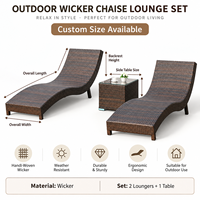 Chaise longue double en osier de haute qualité pour l'extérieur, idéale pour la piscine et la plage