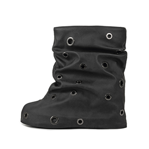 Stivali Invernali da Donna Termici Antiscivolo in Camoscio <span class=keywords><strong>con</strong></span> Fori Circolari in Metallo, Suola Spessa e <span class=keywords><strong>Tacco</strong></span> <span class=keywords><strong>a</strong></span> <span class=keywords><strong>Zeppa</strong></span> - Product Image 3