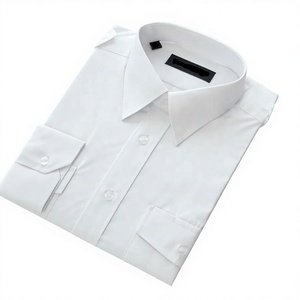 Chemise de pilote blanche personnalisée en gros, de bonne qualité, uniforme uni pour hommes, uniforme d'hôtesse de l'air, confortable, respirant, durable - Product Image 2