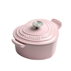 Nuova Casseruola in Ghisa Smaltata a Forma di Cuore, Pentola Olandese Antiaderente di Alta Qualità con Coperchio - Product Image 6