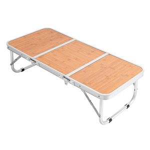 Personalizado ligero Corea multifunción pequeña parrilla Picnic portátil al aire libre Mdf aluminio plegable baja Camping maleta Mesa