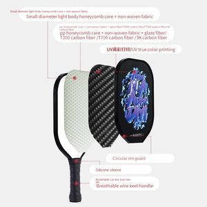 Raquette de pickleball ultra légère en carbone, professionnelle, durable, pour <span class=keywords><strong>hommes</strong></span> et femmes, panneau en fibre de verre nid d'abeille, fabriquée en Chine, modèle 123 - Product Image 3