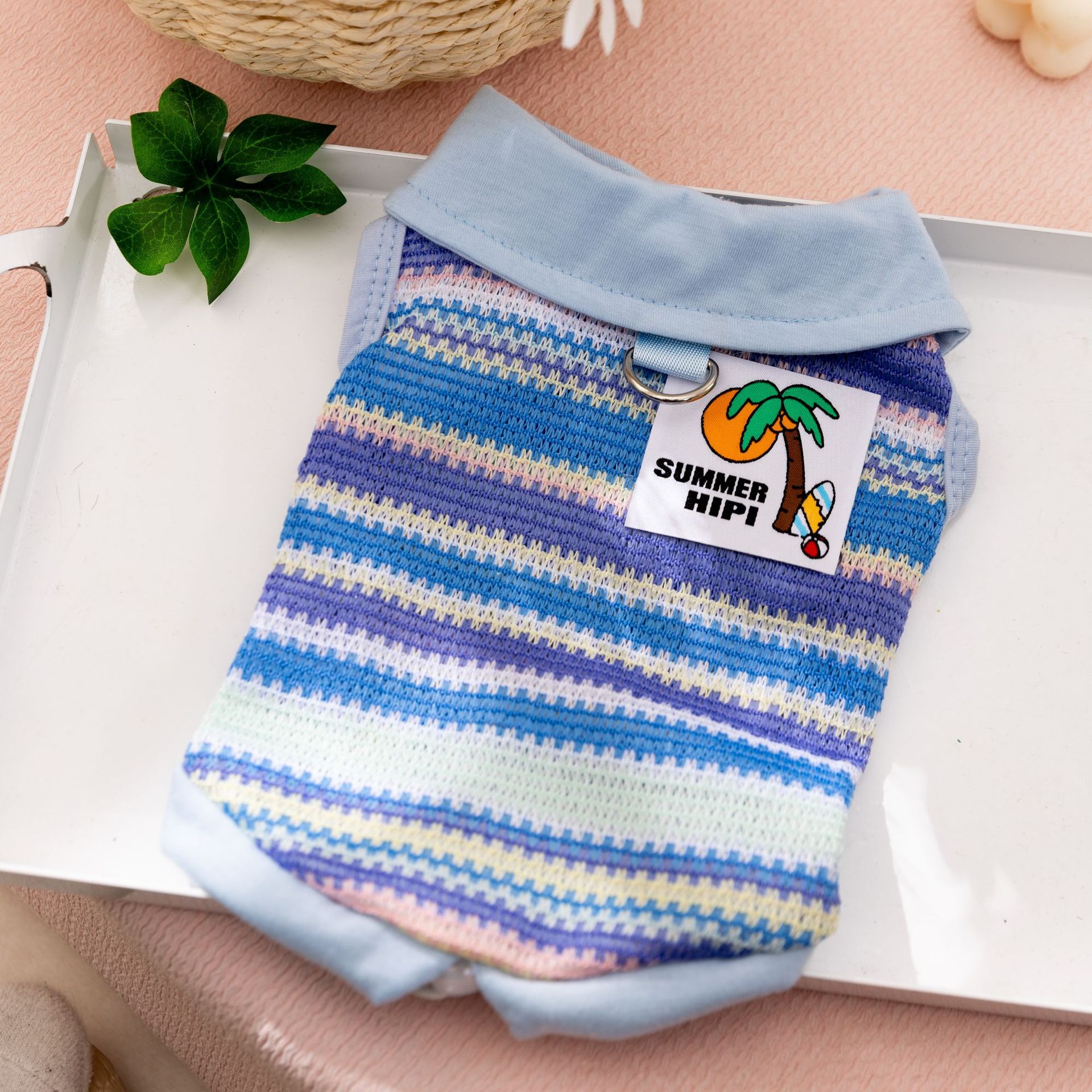 Gilet bleu noix de coco