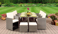 Échantillon gratuit de meubles pour la maison étanche pour le dîner, le patio, le rotin, l'osier, le métal, le bois, le jardin, l'extérieur, la table à manger