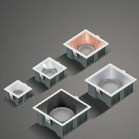 Downlight Komersial Modern 220V IP65 Desain Baru Persegi Tahan Air Cob LED Suhu Warna 4000K untuk Rumah 12W Pemasangan Permukaan