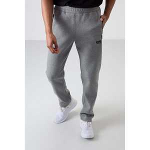 Pantalon de survêtement pour homme Tommylife, gris chiné, en molleton, taille élastique, décontracté, respirant - Product Image 4