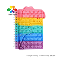 Vente en gros de poppet en silicone populaire couverture sensorielle colorée bulle push Tie Dye kawaii papeterie fidget Pop bloc-notes bloc-notes